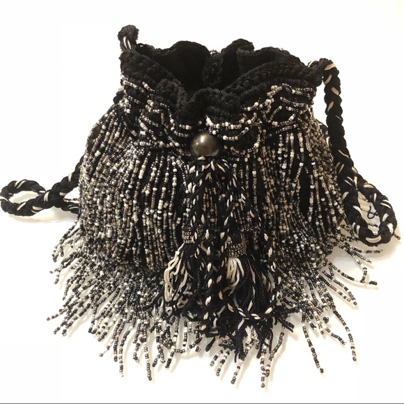 Zara Handbags - Zara beaded bucket bag